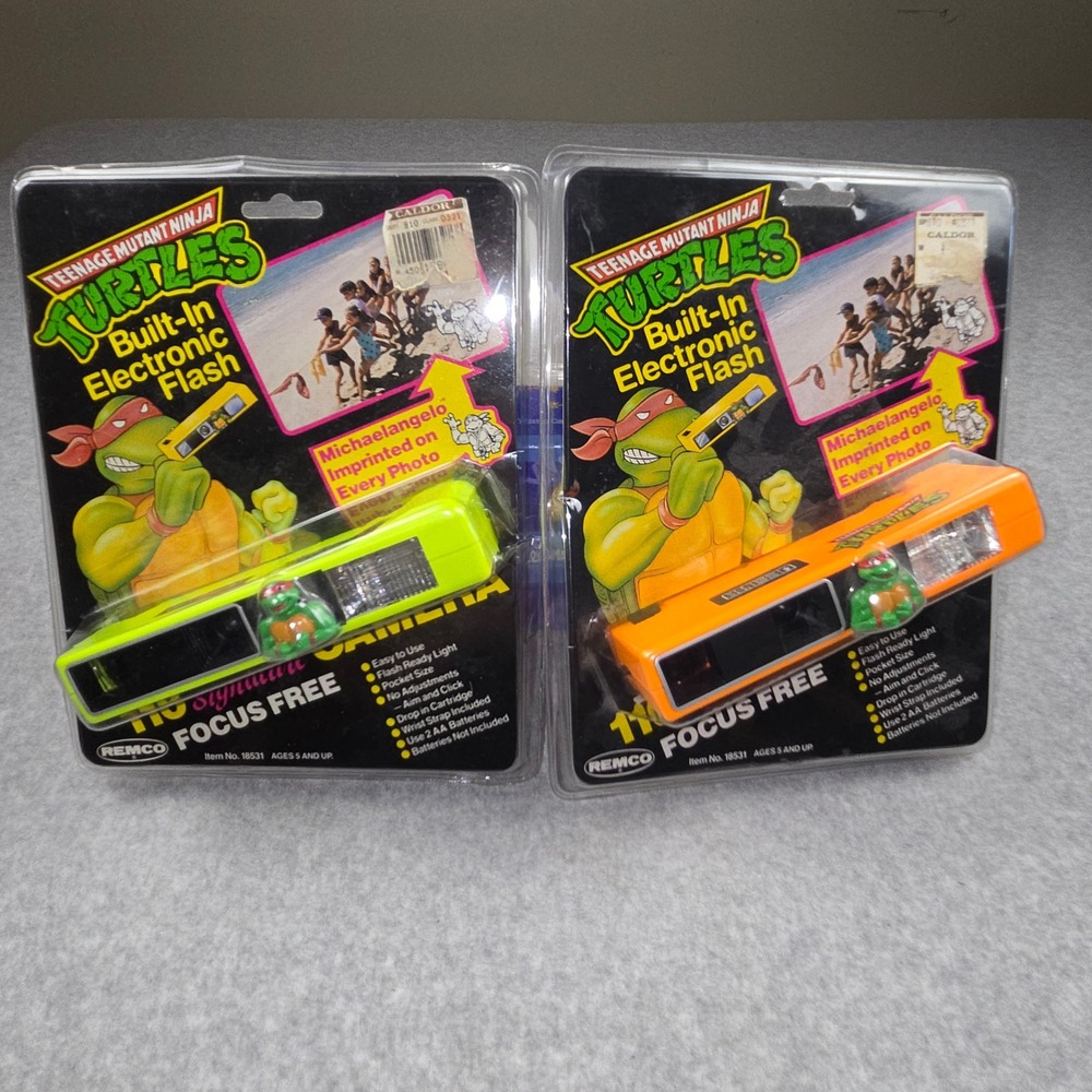 Vintage TMNT Ninja Turtles Remco 110 Camera Michaelangelo Flash 90s NIB